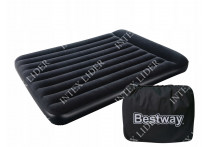 67464 Bestway Надувной матрас Aerolax Air Bed(Queen) 203х152х30 см со встроенным насосом